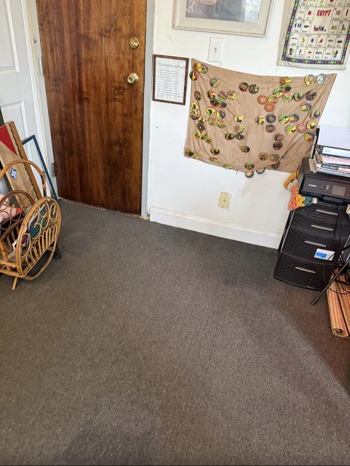 Cleaned carpet after spot treatment