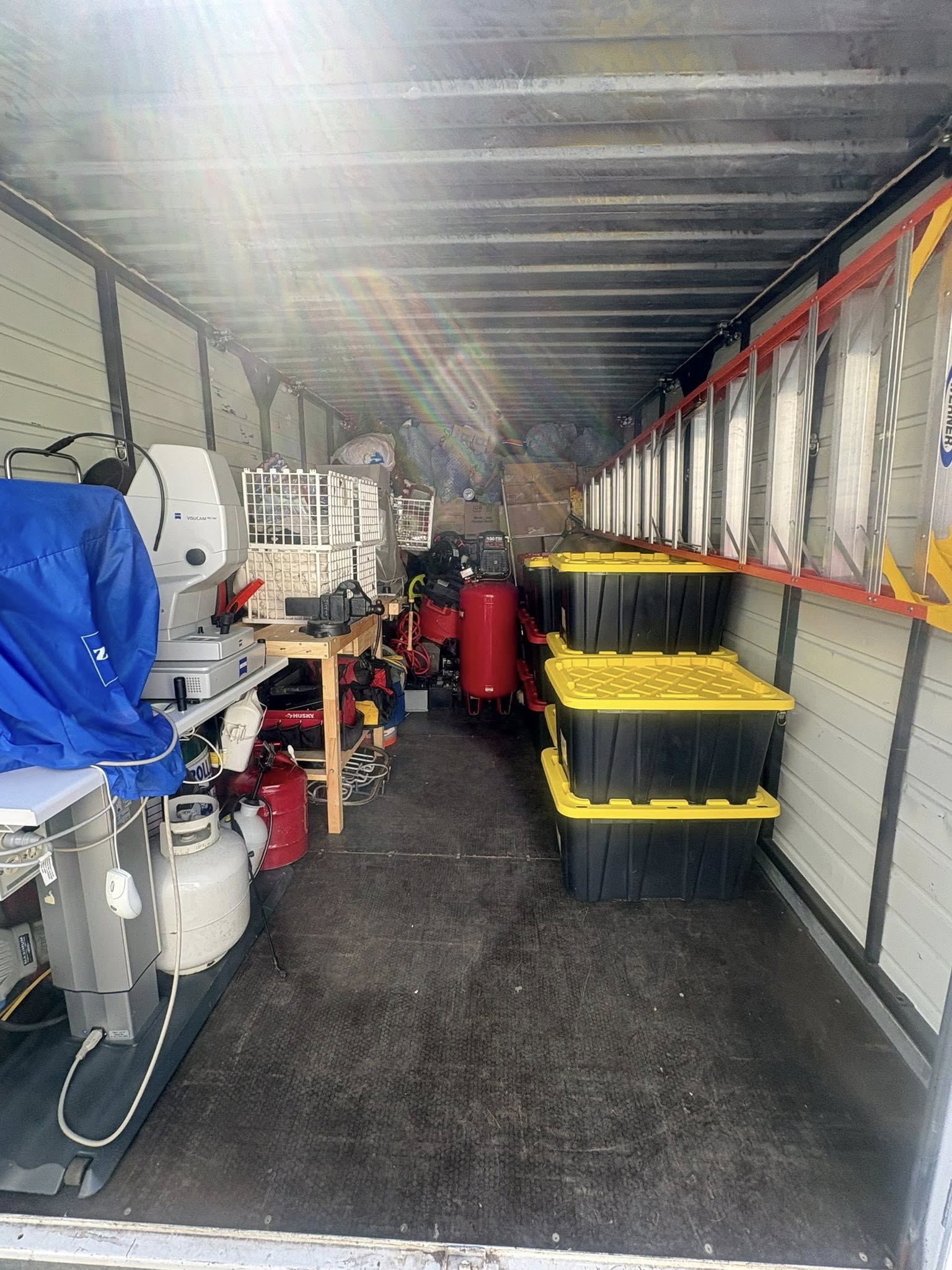 Clean, organized garage after cleaning